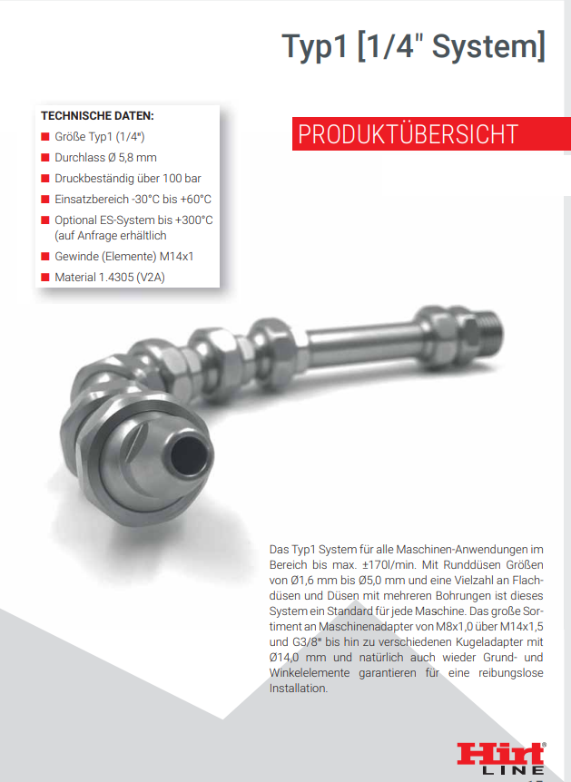 Kühlmittelschlauch System Hirt-Line-Typ1