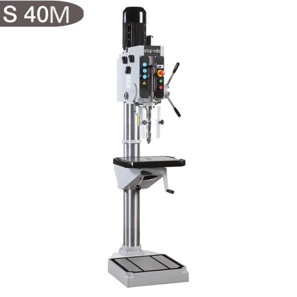 S-40 M MK4 STRANDS Getriebe Säulenbohrmaschine mit autm. Vorschub. MK 4 Rechtecktisch 400 x 500 mm - 1.jpg