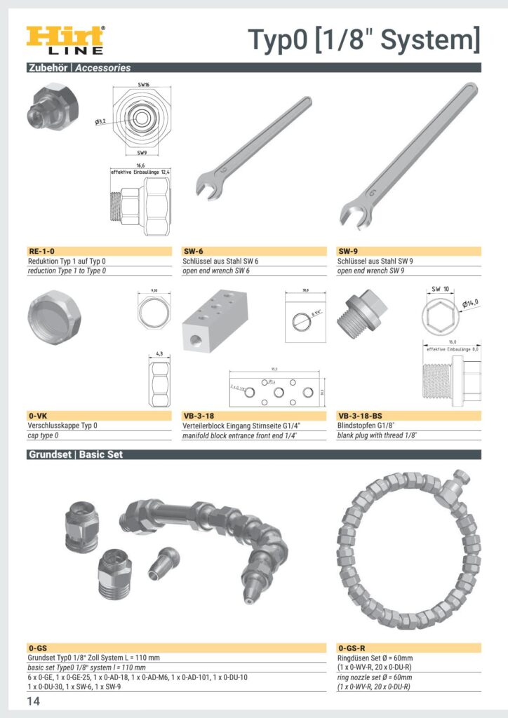 Hirt-Line Zubehör TYP-0 1/8"