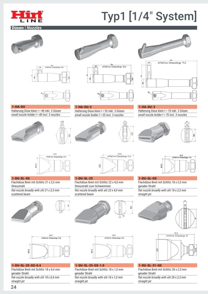 Hirt Line Typ 1 Düsen 1/4" skantek cnc
